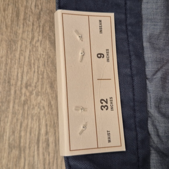 FLINT AND TINDER Solid Dark Blue Sz 32 x 9" Mens 365 Chino Casual Shorts NEW - Picture 4 of 8